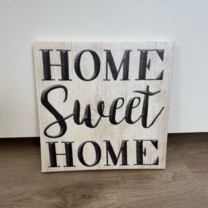 Rustic Home Sweet Home Wall Sign Black White Farmhouse Decor